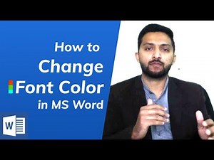 How to Change Font (text) Color in Microsoft Word