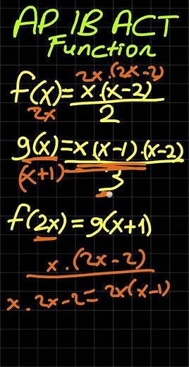 Hardest ACT AP IB Style Function Question #function #maths #mathematics #math