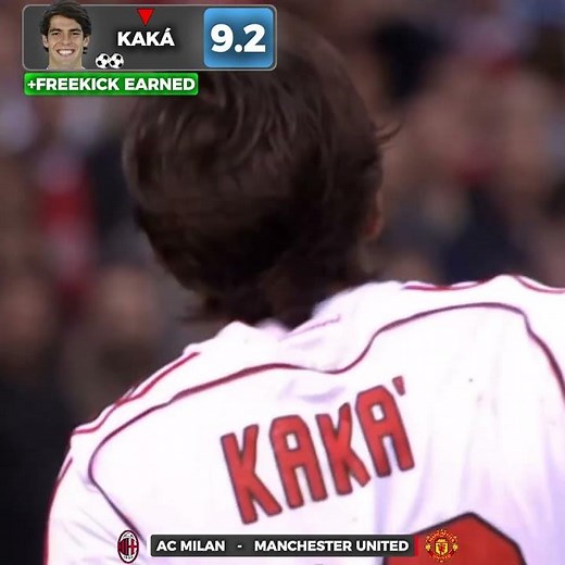 Kaká masterclass performance in AC Milan vs Manchester United 2007 football match