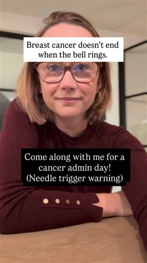 Anja Webster | Breast Cancer Coach on Instagram: "When the bell rings and treatment ends, the appointments don’t stop. The anxiety doesn’t stop. The injections, the side effects, the meds, the admin… it all keeps going. This morning was Zoladex prep → injection → pharmacy run → quick treat then straight back to work. Because breast cancer doesn’t end when the chemo or surgery does. It becomes part of your life in ways people don’t see. If you’re living this too, I see you. 💜 When breast cancer 