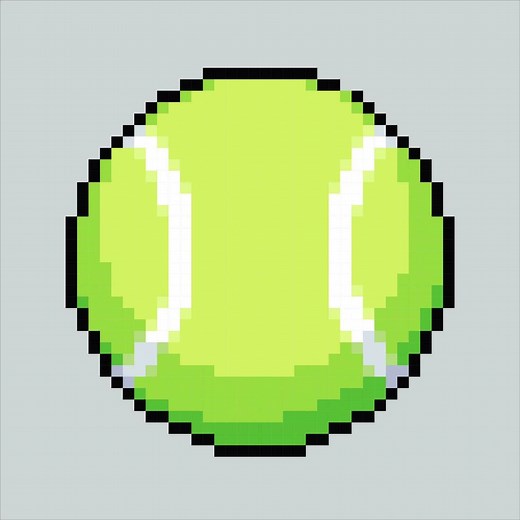 Download Pixel art illustration Tennis Ball. Pixelated Tennis Ball. Sports Tennis Ball icon pixelated for the pixel art game and icon for website and video game. old school retro. for free