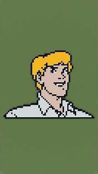 Fred Pixel Art Speed Build in Minecraft (Scooby Doo)