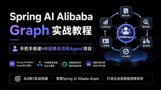 Spring AI Alibaba Graph实战教程：手把手搭建HR招聘全流程Agent项目，适合Java毕业设计和企业级Graph工作流学习