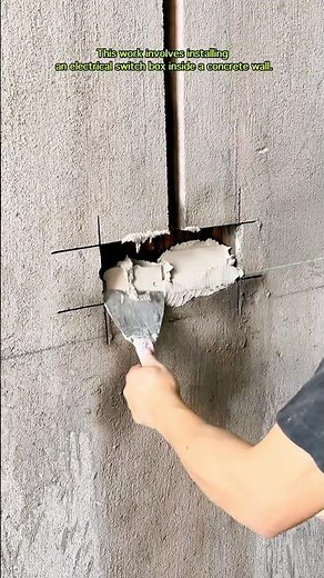 Installing a Switch Box in a Concrete Wall コンクリート壁にスイッチボックスを設置 #construction #craftsmanship #diy