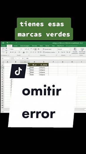 omitir error en tus celdas #excel #fypシ #basededatos #excelfacil #aprendefacil #error