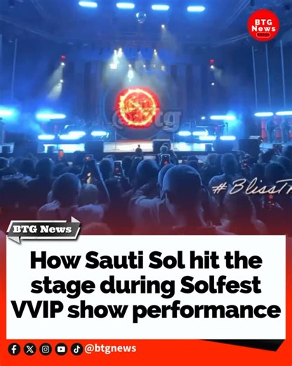 BTG News™ on Instagram: "How Sauti Sol hit the stage during Solfest VVIP show performance"