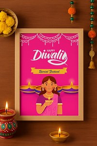 Happy Diwali Poster: Festival of Lights Printable Art (digital Download) - Etsy