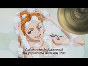 Nami affectionately taking a bath / One piece
