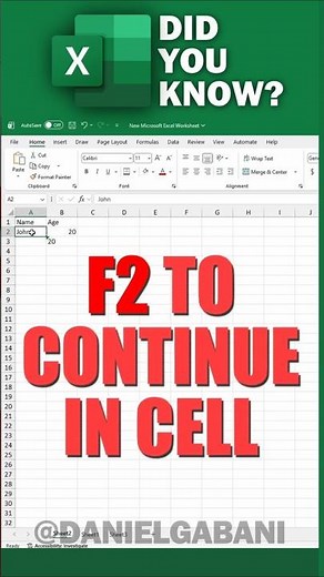 F2 to Fill Data in Cell After Last Sign in Excel