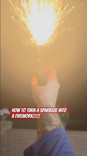 How to turn a sparkler into a firework #july4th #OG