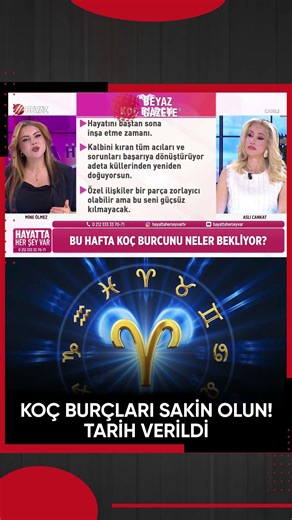 Aries, stay calm! The date has been given... Astrology | Mine Ölmez