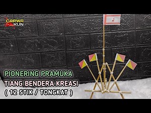 SCOUT PIONEERING 12 STICKS || SCOUT FLAGPOLE PIONEERING || Miniature Pioneering Tutorial