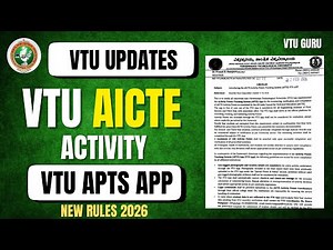 VTU AICTE Activity Points Tracking System APTS VTU App | VTU APTS App | VTU AICTE Activity New Rules