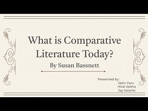 Comparative Literature: What is Comparative Literature Today? By Susan Bassnett