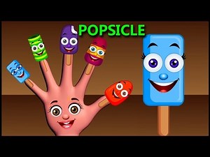 Finger Family Song with Popsicle Cartoons for Children Kids and Babies