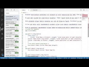 How to get lorem ipsum text in visual studio code Just a line, Paragraph , Multiple Paragraph