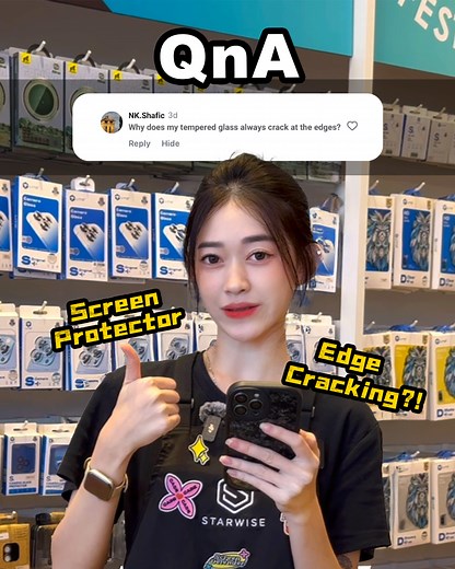 21K views · 44 reactions | Tired of screen protectors cracking at the edges? ‍ We get it! What if we told you the culprit isn't always the protector itself? Get ready for a surprising revelation! Watch the full clip to learn how to keep your screen flawless! ✨ #STARWISE #LifestyleGadget | STARWISE | Facebook