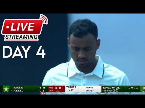 🔴 PAK vs BAN Live Match Today: Pakistan vs Bangladesh 2nd Test Day 4 Live Test Match