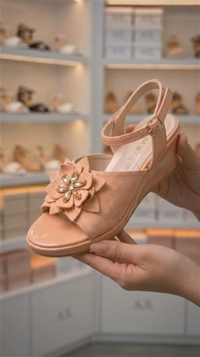 Beautiful Peach Flower Sandals ✨ Look Party Ready! #shorts #viral #footwear #sandals #slippers
