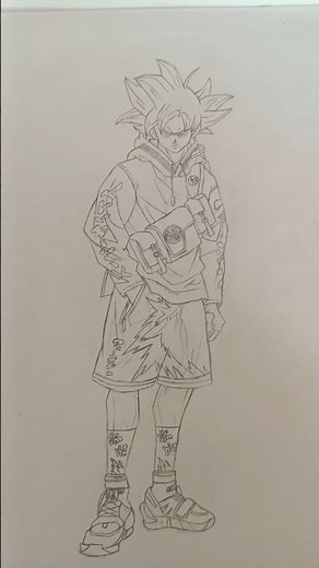 Drawing drip goku mui#anime#art #goku #dragonball