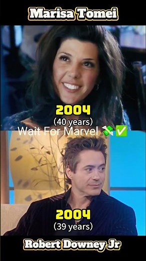 Robert Downey Jr & Marisa Tomei Then vs Now | avengers doomsday cast | past2present #shorts