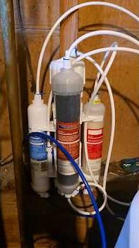 Aquatic Life 4-stage RODI system with 'Carbon Plus Carbon Block' and 44gal RO water storage.