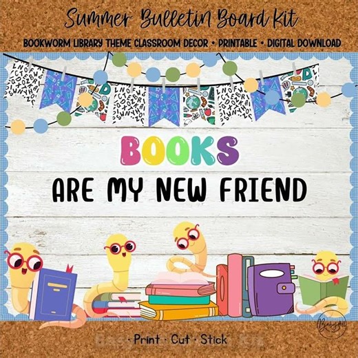 Summer Reading Bulletin Board & Door Decor DIY
