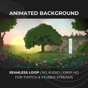 Lush Waterfall Animated Background: 1080p Nature Stream Overlay (digital Download - Etsy