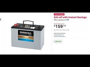 New Sams Club Battery it,s time to Upgrade to AGM using them our solar system