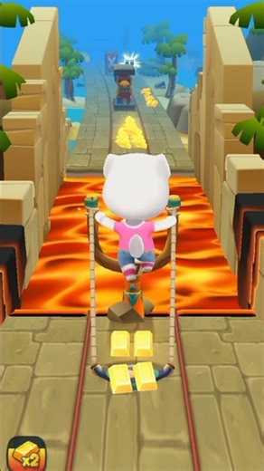 Talking Tom Gold Run: Angela's Lava Mishap #shorts