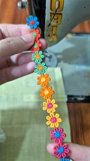Sew lace neatly on fabric edges for a beautiful, elegant finish! ✨#SewingTips #LaceDesign #Sewing