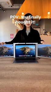15K views · 75 reactions | When one laptop screen just won't cut it!  Level up your multitasking game with the FOPO 14 Triple Laptop Screen Extender - take productivity to a whole new level wherever you go! ✨ #TechEssentials #ProductivityBoost #GadgetGoals #WorkFromAnywhere #TripleScreenMagic | Smart Finds | Facebook
