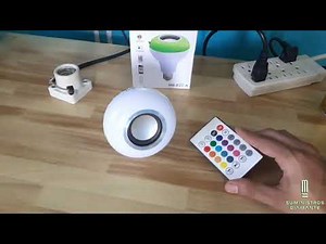 Foco Led 12w Bocina Multicolor Rgb Bluetooth Control Remoto