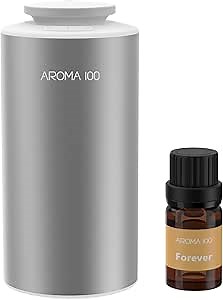 Waterless Diffuser for Essential Oil, 500sq.ft Coverage Battery Operated Nebulizer Rechargeable Mini Scent Diffusers for Home Cars Room Office 3 Timers & 3 Mist Levels