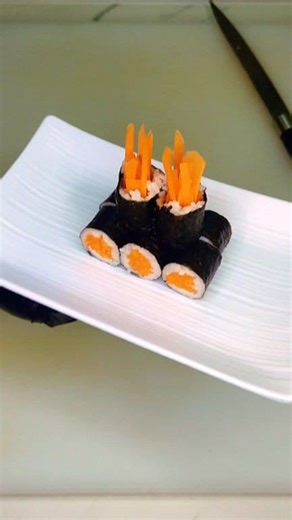 Simple, fresh, and delicious carrot hosomaki👌🥕🥢 #veganfood #fblifestyle #fyp #sushi #reelsvideoシ | Brian Jay Dela Cruz