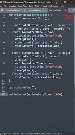 Date & Time | HTML CSS JavaScript #html #css #javascript #website #websitedesign #websitedevelopment #webdevelopment #webdevelopmentservices #webdevelopmentagency | Learning Axis
