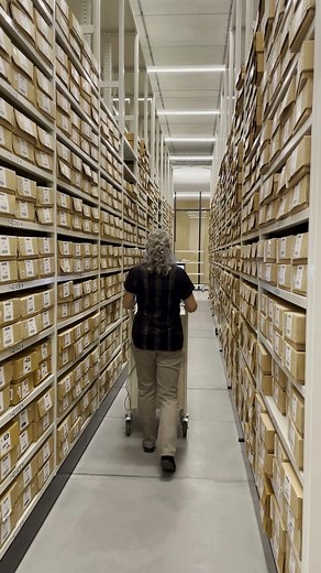The archival documentation repository in Yad Vashem's Shapell Family Collections Center houses over ten million authentic pages of documentation from the Holocaust period. Many of these items survived thanks to the determination and resourcefulness of their owners, and were donated to Yad Vashem for posterity. Designed to preserve the fragile pages of documentation, the new repository is climate-controlled and equipped with an oxygen reduction system to prevent fires. | Yad Vashem: World Holocau