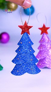 57K views · 833 reactions | Tree Shaped DIY Ornaments for Christmas Tree DecorationsXmas Craft #christmas #shorts #craft #christmastree #decor #diy #xmas #decorations #christmasdecor #ornaments | Colors Paper | Facebook