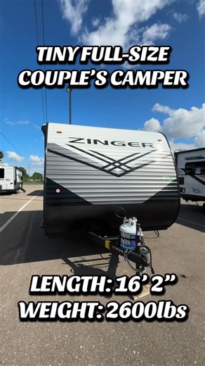 Tour this tiny camper for 2! Welcome to the all new 2026 Crossroads Zinger Lite 12FB! Call for more info! 616-625-8068 #rv #camper #camping #travel #trailer | TerryTown RV Superstore