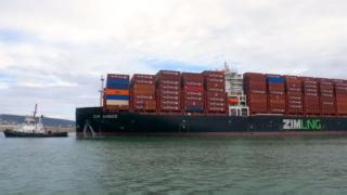 Make way for the radiant arrival of ZIM Amber! Our eco-friendly gem gracefully sailed into Haifa's port, emanating sustainability with every wave. As a beacon of environmental responsibility, ZIM Amber promises to lead us toward a brighter, greener horizon. 💎 Shine brightly >> https://ow.ly/94to50QIICO | ZIM Integrated Shipping Services