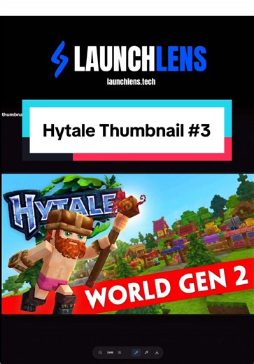 Hytale thumbanil creation 3 Step by step showing how to use the tool to make great thumbnails easily! Our tool allows you to easily search YouTube for thumbnails in your niche! #hytale #Minecraft #launchlens #thumbnail #youtube