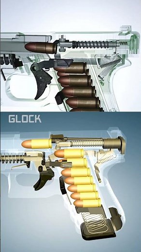 Glock Slow Motion: Seeing the Polymer Pistol Mechanism #Glock #SlowMotion