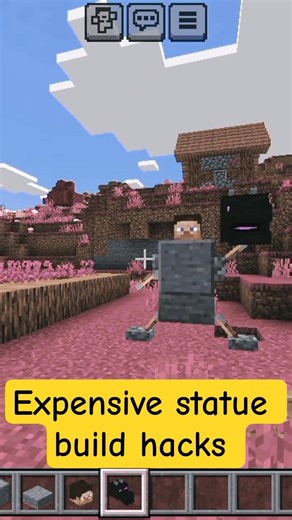 expensive statue build hacks in Minecraft gameplay 😮‍💨😤😡#hadubhagamer #minecraft #shorts #trending