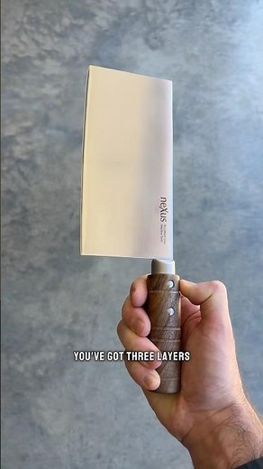 The Nexus 7” Chinese Cleaver with Wooden Magnetic Sheath is a great way to level up knife skills