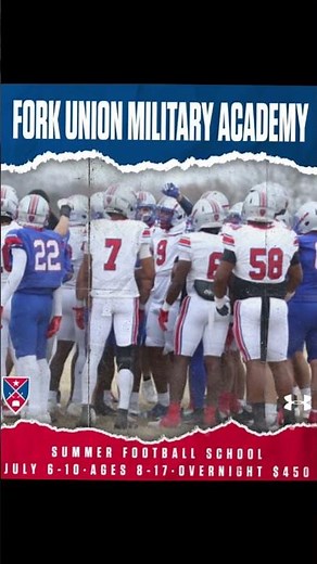 Future Stars Start Here: Summer Football School at Fork Union Military Academy 🏈