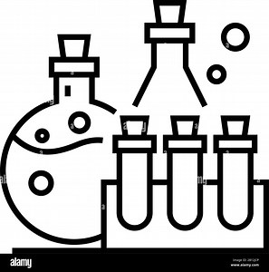 Chemical solutions line icon, concept sign, outline vector illustration, linear symbol Stock Vector Image & Art - Alamy