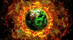 Download Burning Earth, Global Warming and Climate Change Concept, Animation, Loop for free