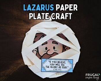 Jesus Raises Lazarus Craft for Kids, Jesus' Miracle Paper Plate Activity John 11
