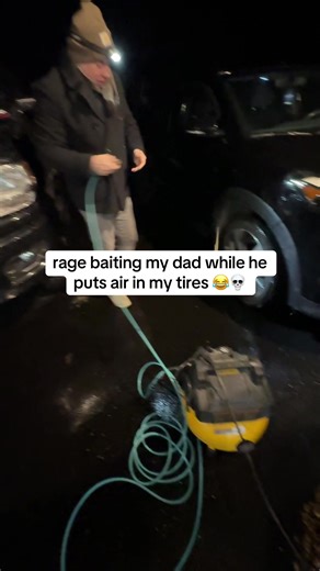 he decided to put air in them while it was raining not me 😂😂😂 #foryoupage #viral #funny #trending #fyp