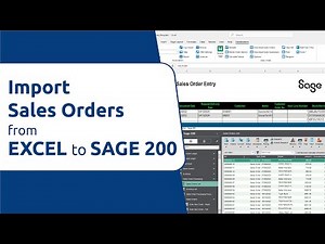 How to Import Sales Orders from Excel to Sage 200